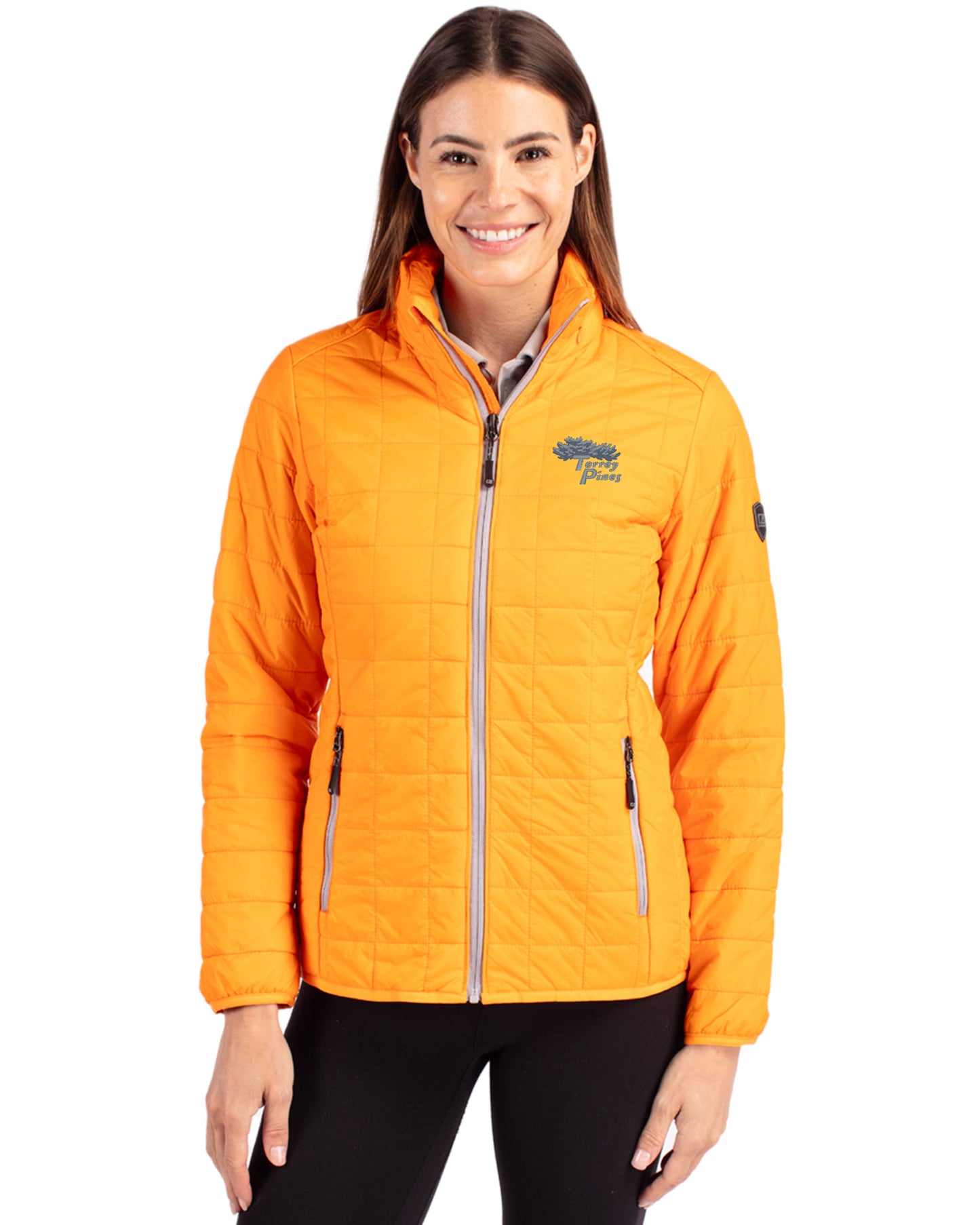 Torrey Pines Cutter & Buck Rainier Recycled Insulated Puffer Womens Full Zip Jacket