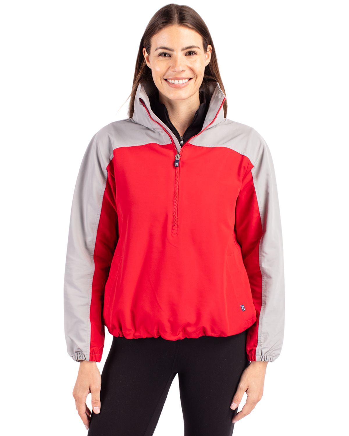 Cutter & Buck Charter Recycled PackableWomensHalf Zip Anorak Jacket