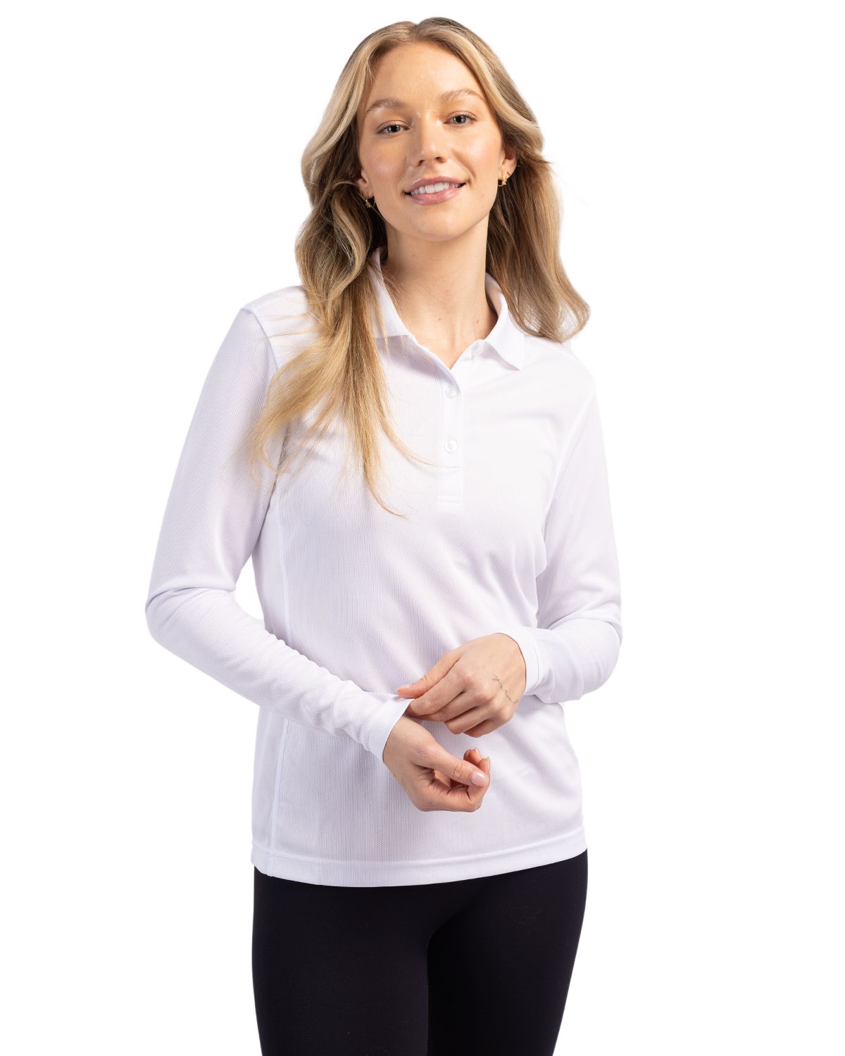 Clique Ice Pique Tech Womens Long Sleeve Polo