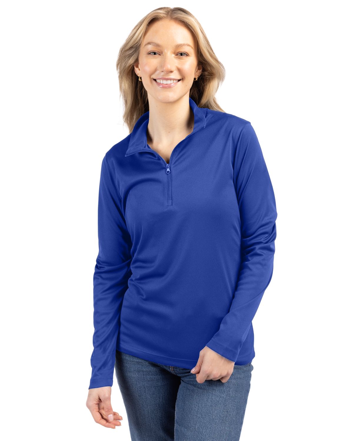 Clique Spin Solution-dyed Performance Interlock Womens Half Zip