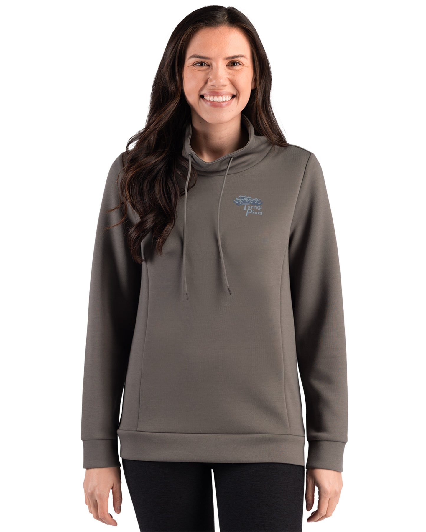 Torrey Pines Clique Haven Recycled Womens High Collar Pullover Sweatshirt