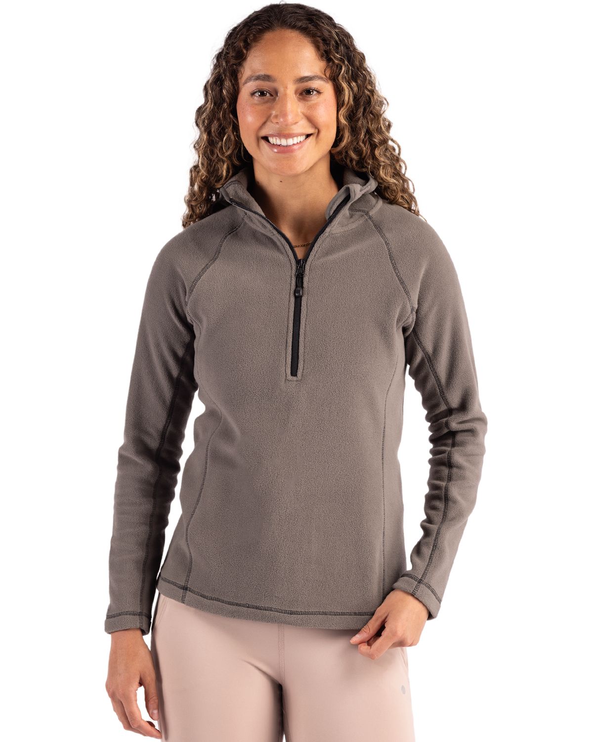 Clique Powder Recycled Fleece Womens Half Zip Sweatshirt