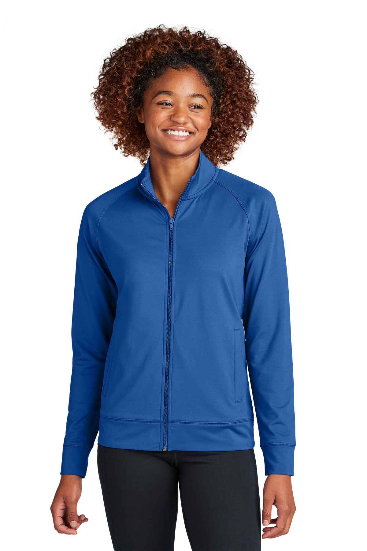 Sport-Tek ® Women's Sport-Wick ® Stretch Full-Zip Cadet Jacket LST857