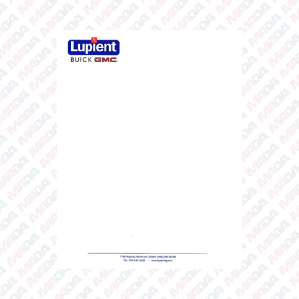 Letterhead - Lupient Buick GMC Minneapolis (1 pack)