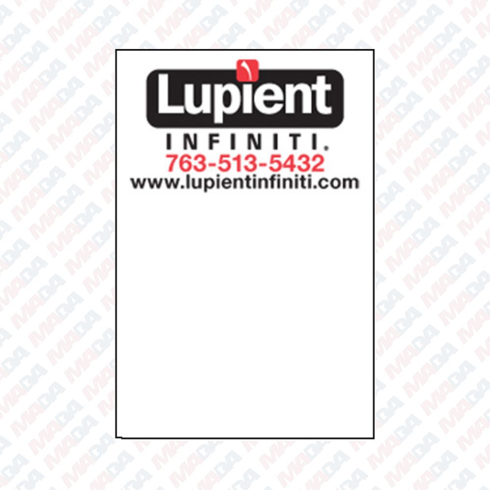 Oil Change Label - Lupient Infinity MPLS (500 pack)