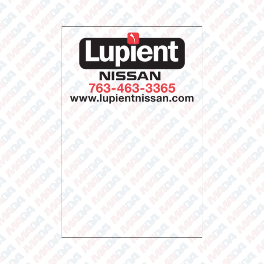 Oil Change Label - Lupient Nissan