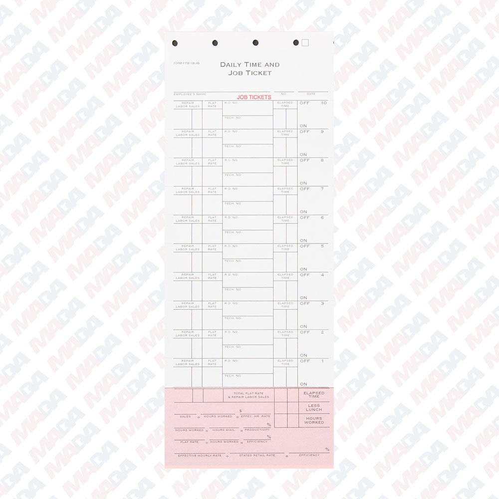 Mech. Time Ticket Self Adhes (500 Pack)