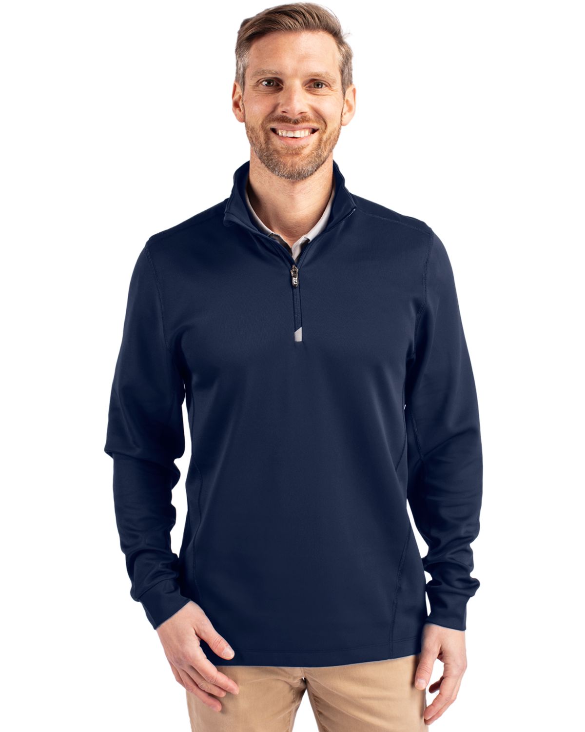 Cutter & Buck Traverse Recycled SmoothStretchMensBig & Tall Quarter Zip Pullover