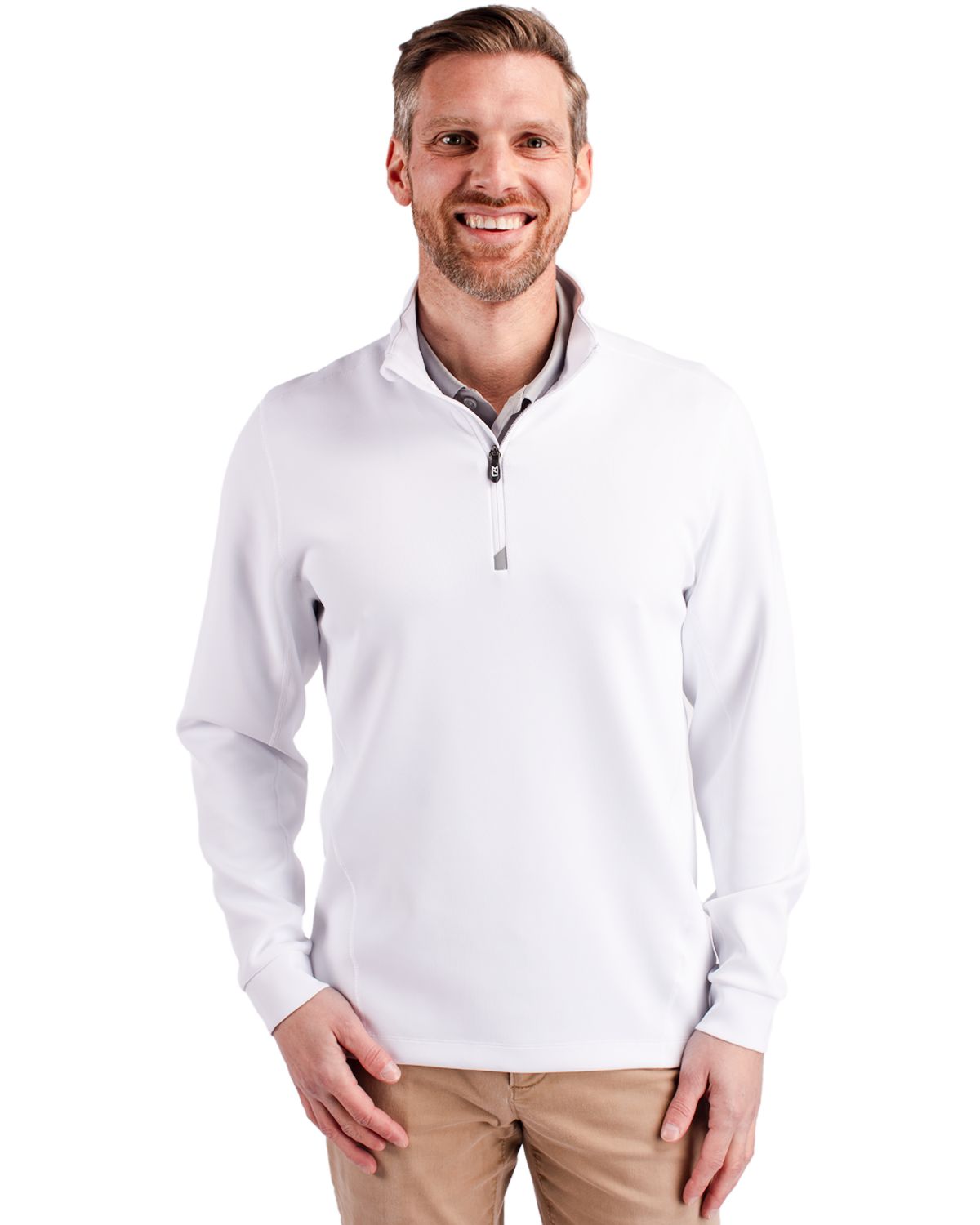 Cutter & Buck Traverse Recycled SmoothStretchMensQuarter Zip Pullover