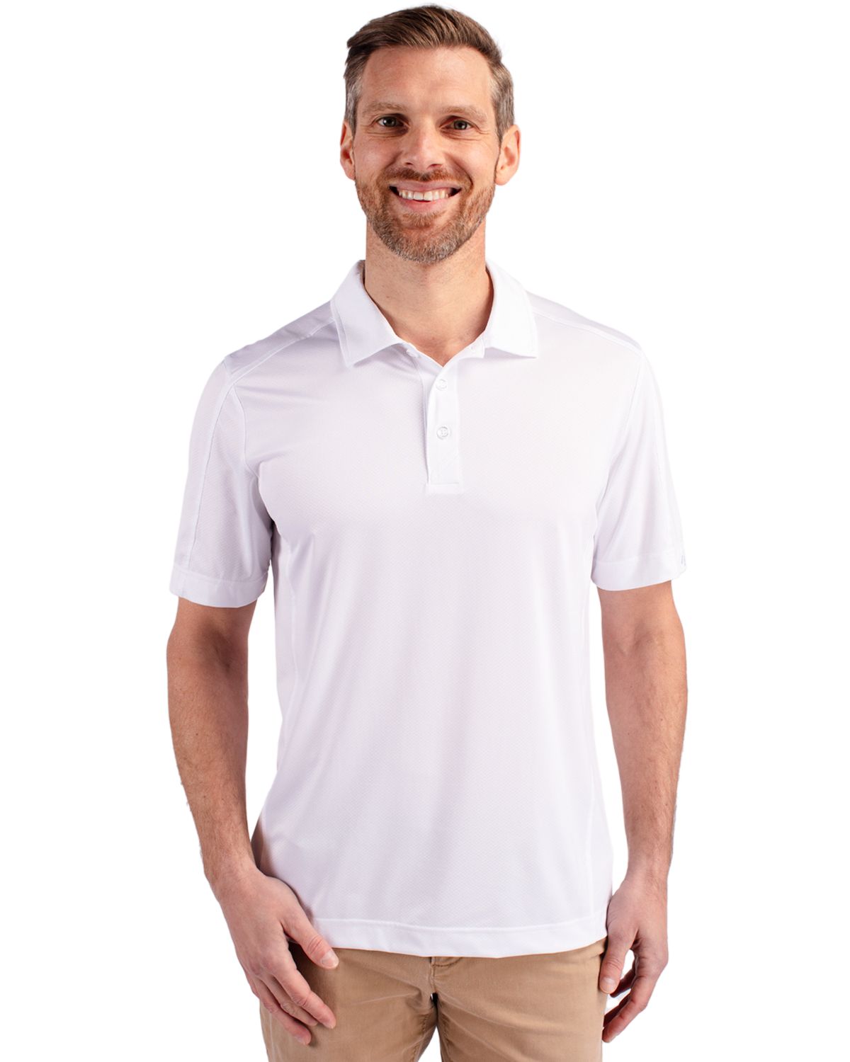 Cutter & Buck Prospect Epic Confidence Recycled Textured Stretch Mens Big & Tall Polo