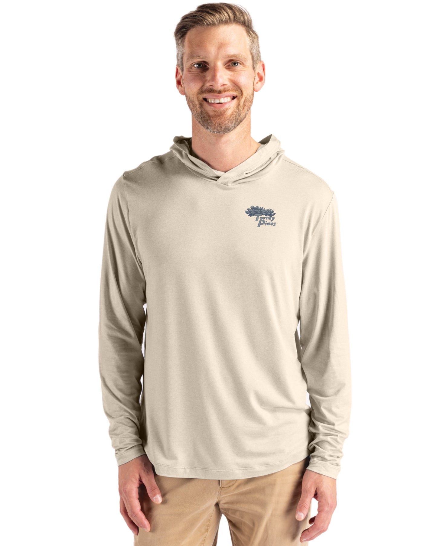 Torrey Pines Cutter & Buck Coastline Recycled Double Peached Mens Hooded Pullover