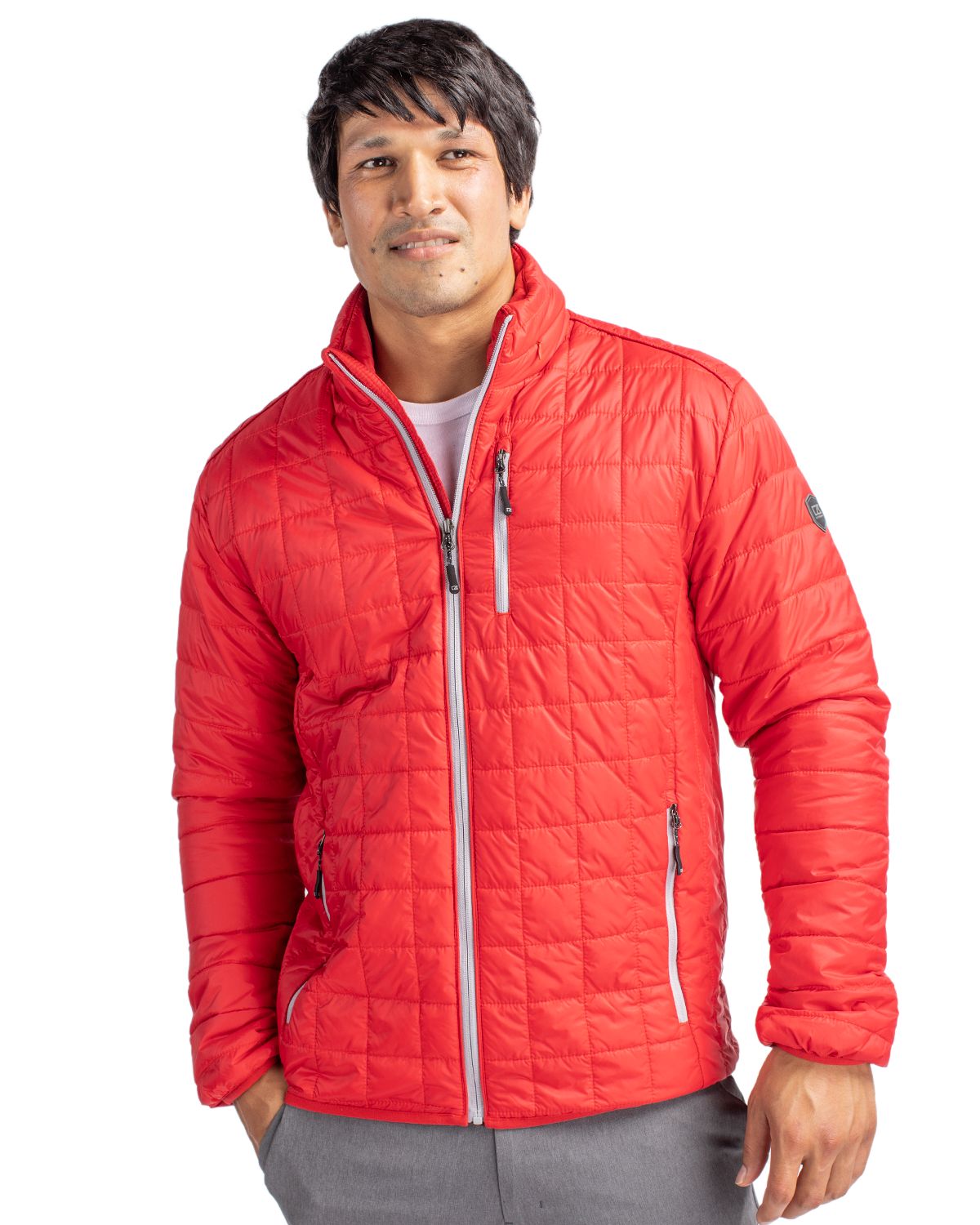 Cutter & Buck Rainier Recycled Insulated Puffer Mens Full Zip Jacket