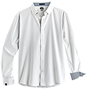 Walser Mens Blank Influencer Solid Stretch Button Down White