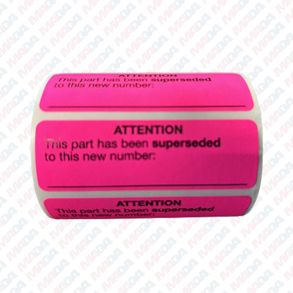 Pink Superceded Parts Label - Lupient (500 pack)