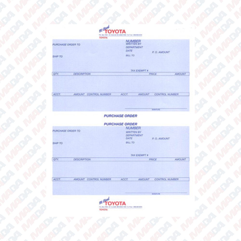 Purchase Order - St. Cloud Toyota (1 pack)