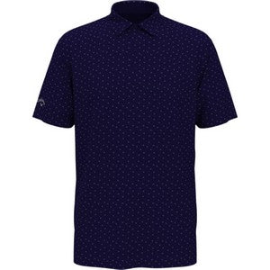 Callaway® Micro Chev Print UPF 50+ Men's Polo Shirt with Custom Logo