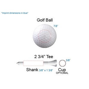 2 Ball Tube with 12 Golf Tees - Custom Imprint