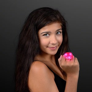 Huge Pink Gem Assorted Style Lighted Rings - BLANK