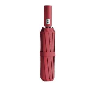 Blank red travel umbrellas