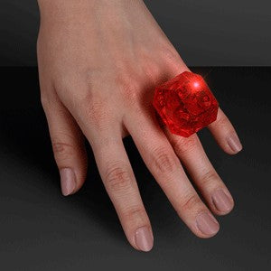 Huge Red Gem Lighted Rings - BLANK