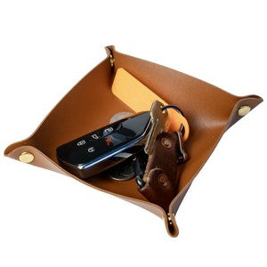 Faux Leather Catchall Tray