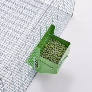 Metal Small Animal Feeder Trough Dispenser