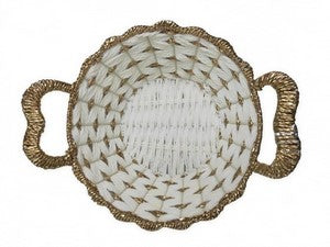Willow Handwoven Round Shallow Basket