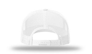White/Navy Blue Blank Back View