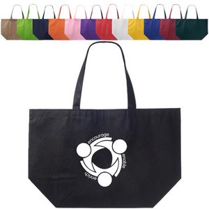 Non-woven promotional budget shopping Tote Bag W/ Gusset (20" x 13" x 8")
