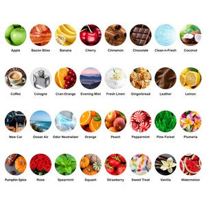 Various Air Freshener Scents