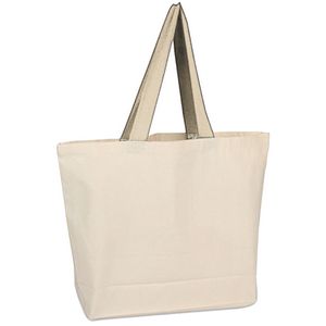 100% USA Made Extra Large 12 Oz. Cotton Canvas Tote Bags (19"x 14"x4")