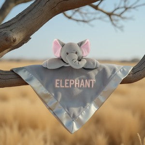 Gray Elephant Baby Blanket