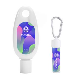 Sunscreen & Lip Moisturizer With SPF15 Carabiner Kit