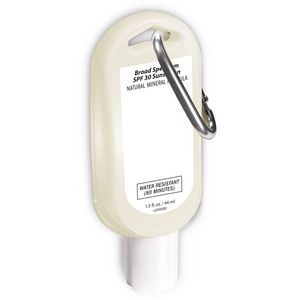 1.5 Oz. Mineral SPF 30 Broad Spectrum Sunscreen Tottle w/Carabiner