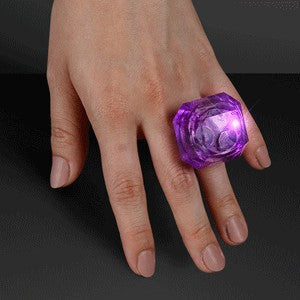 Huge Purple Gem Lighted Rings - BLANK
