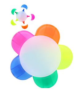 Union Printed - Multi-Color Flower Highlighters - Full Color Dome Print