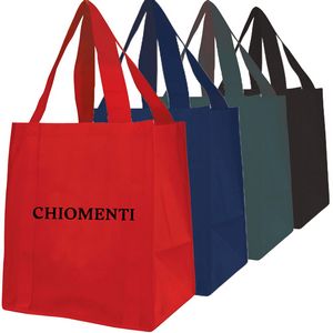 100 GSM Non-Woven Polypropylene Jumbo Grocery Gusset Tote Bag (13" X 15" X 10")