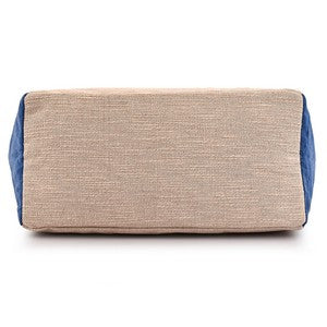 Natural Beige/Navy Blue Bottom View