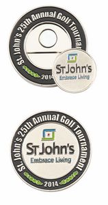 Custom Double Sided Coin w/ Golf Ball Marker