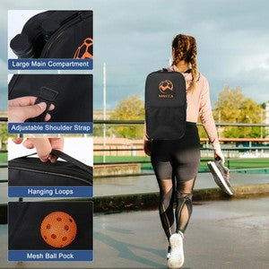 Carbon Fiber Pickleball Racket Paddle & Ball Set w/ Carrying bag