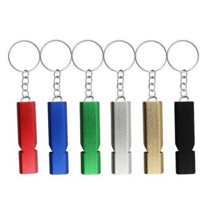 Emergency Survival Double Tube Whistle Keychain