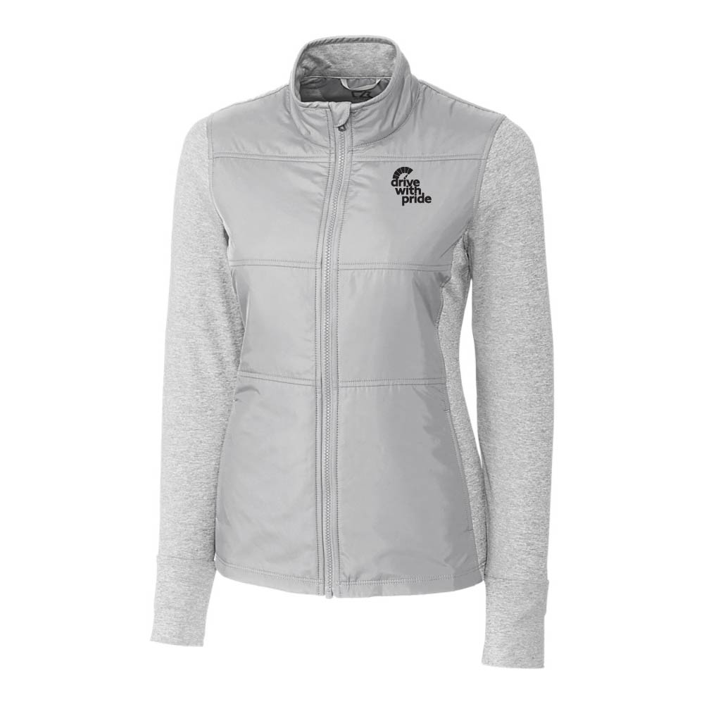 Cutter & Buck Stealth Hybrid Quilted Womens Full Zip Windbreaker Jacket