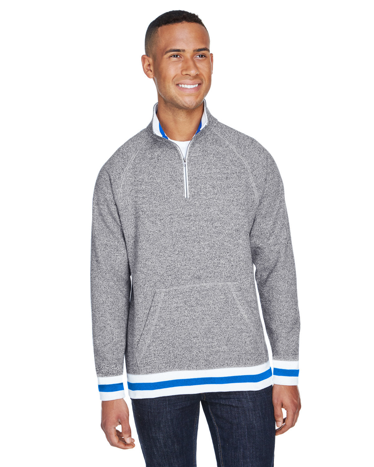 Adult Peppered Fleece Quarter-Zip