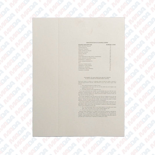 A/R Statement Paper - Lupient (250 Pack)