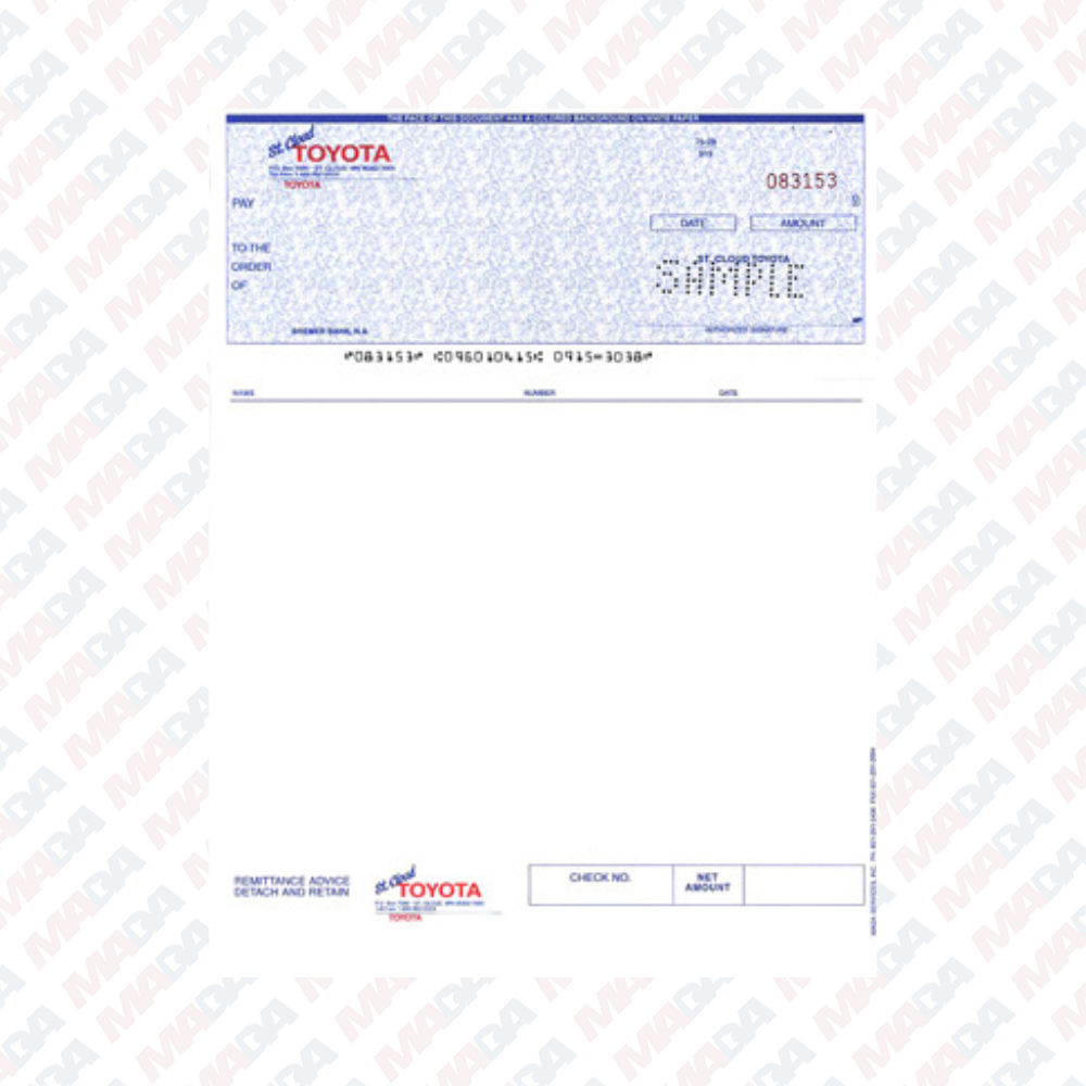 A/P Check - St. Cloud Toyota (1 pack)
