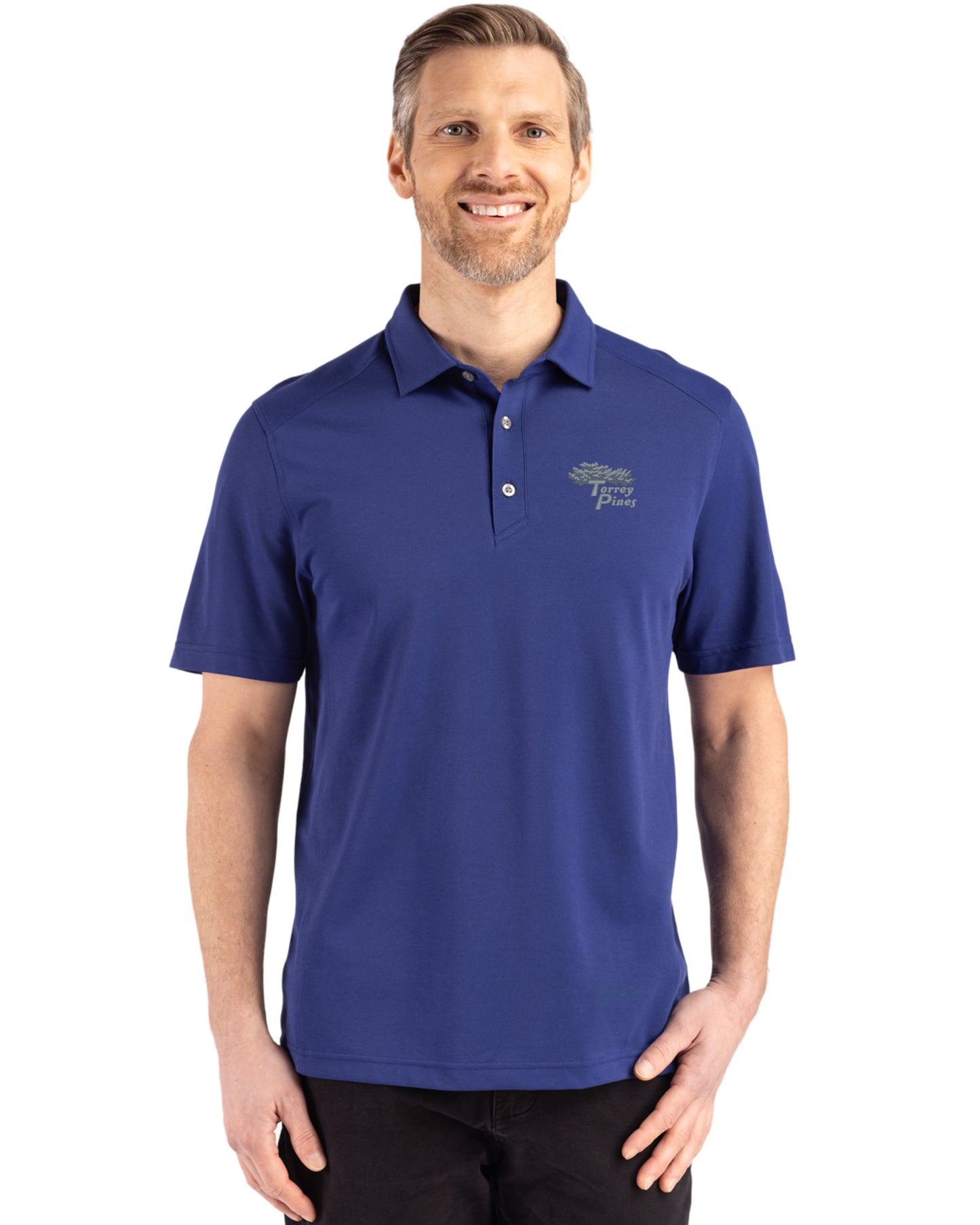 Torrey Pines Cutter & Buck Advantage Refresh Recycled Cotton-Blend Pique Mens Big & Tall Polo