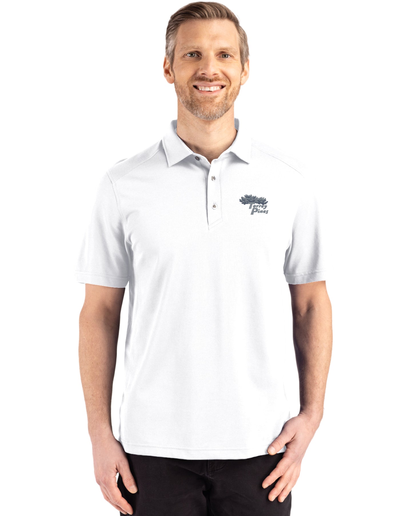 Torrey Pines Cutter & Buck Advantage Refresh Recycled Cotton-Blend Pique Mens Big & Tall Polo