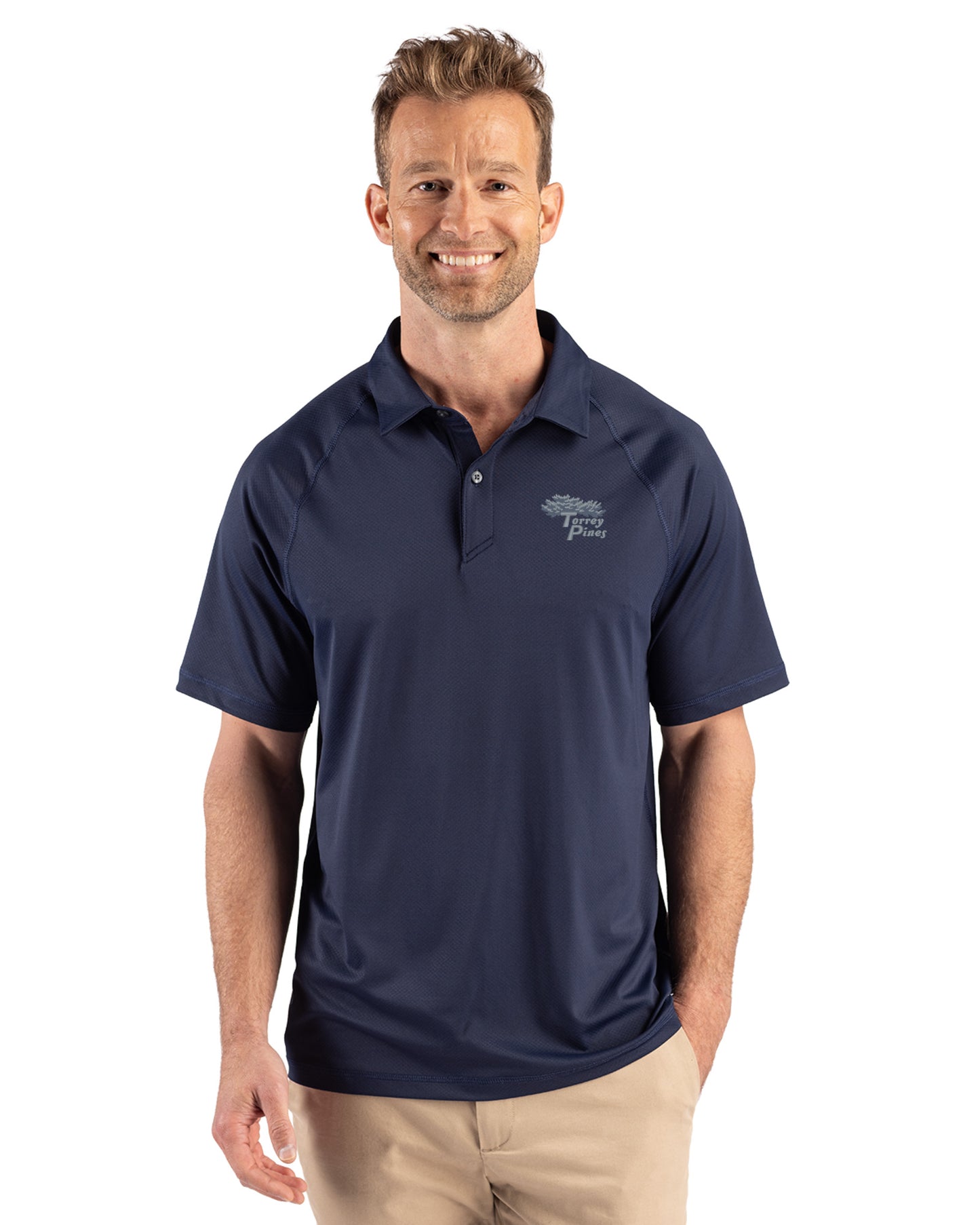 Torrey Pines Cutter & Buck Prospect Recycled Featherlight Stretch Mens Big & Tall Sport Polo
