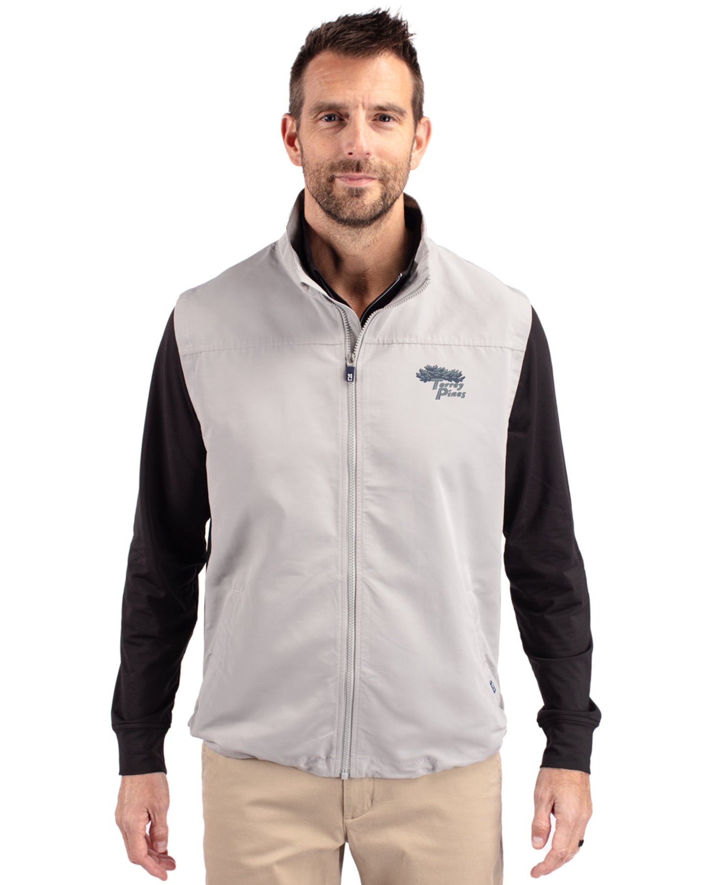 Torrey Pines Cutter & Buck Charter Recycled Packable Mens Big & Tall Full Zip Vest