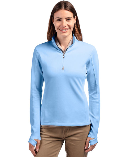 Cutter & Buck Traverse Recycled SmoothStretchWomensQuarter Zip Pullover